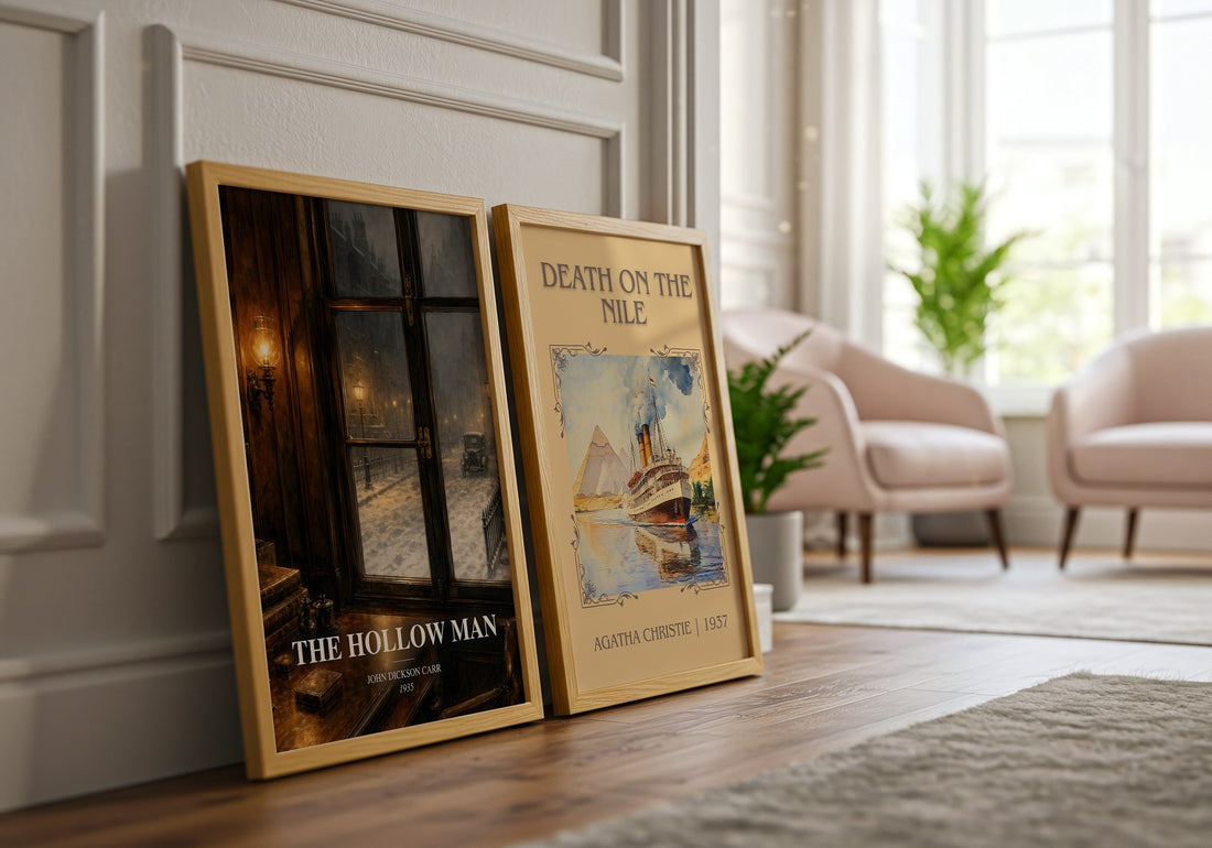 The Hollow Man watercolour print framed by window – literary home decor