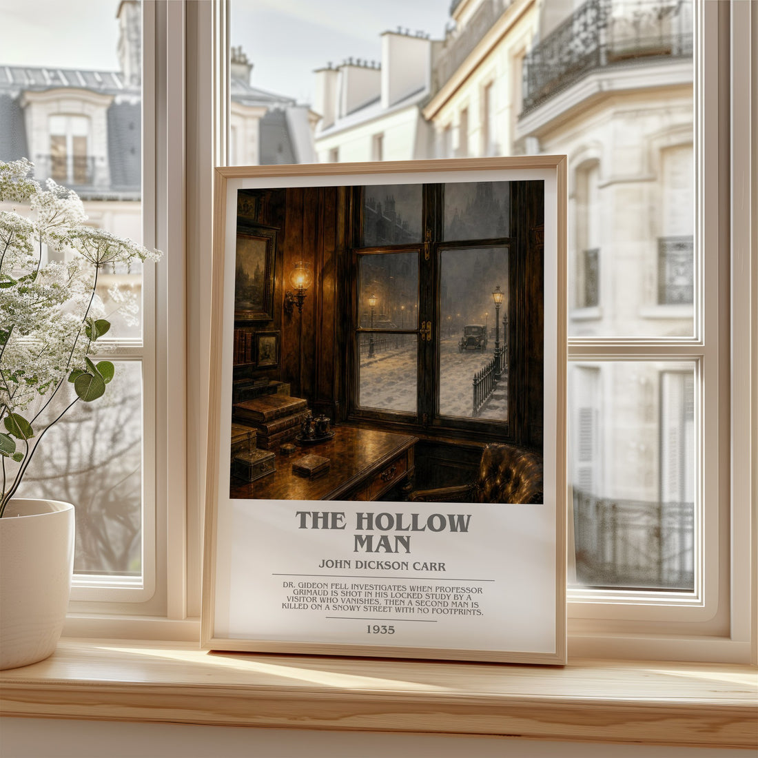 The Hollow Man bookish poster colour and style options – John Dickson Carr book art