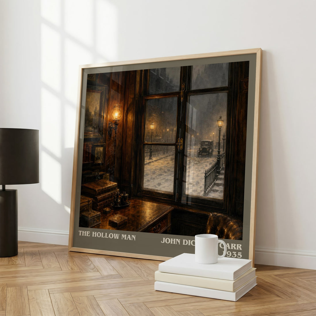 The Hollow Man literary print framed by window – literary home decor