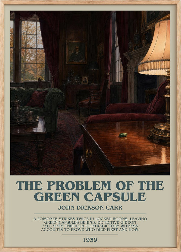 The Problem of the Green Capsule Bookish Wall Art by John Dickson Carr