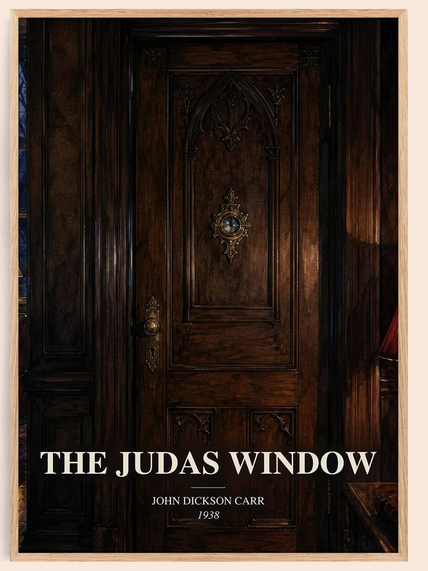 The Judas Window watercolour book poster by John Dickson Carr – framed literary art print