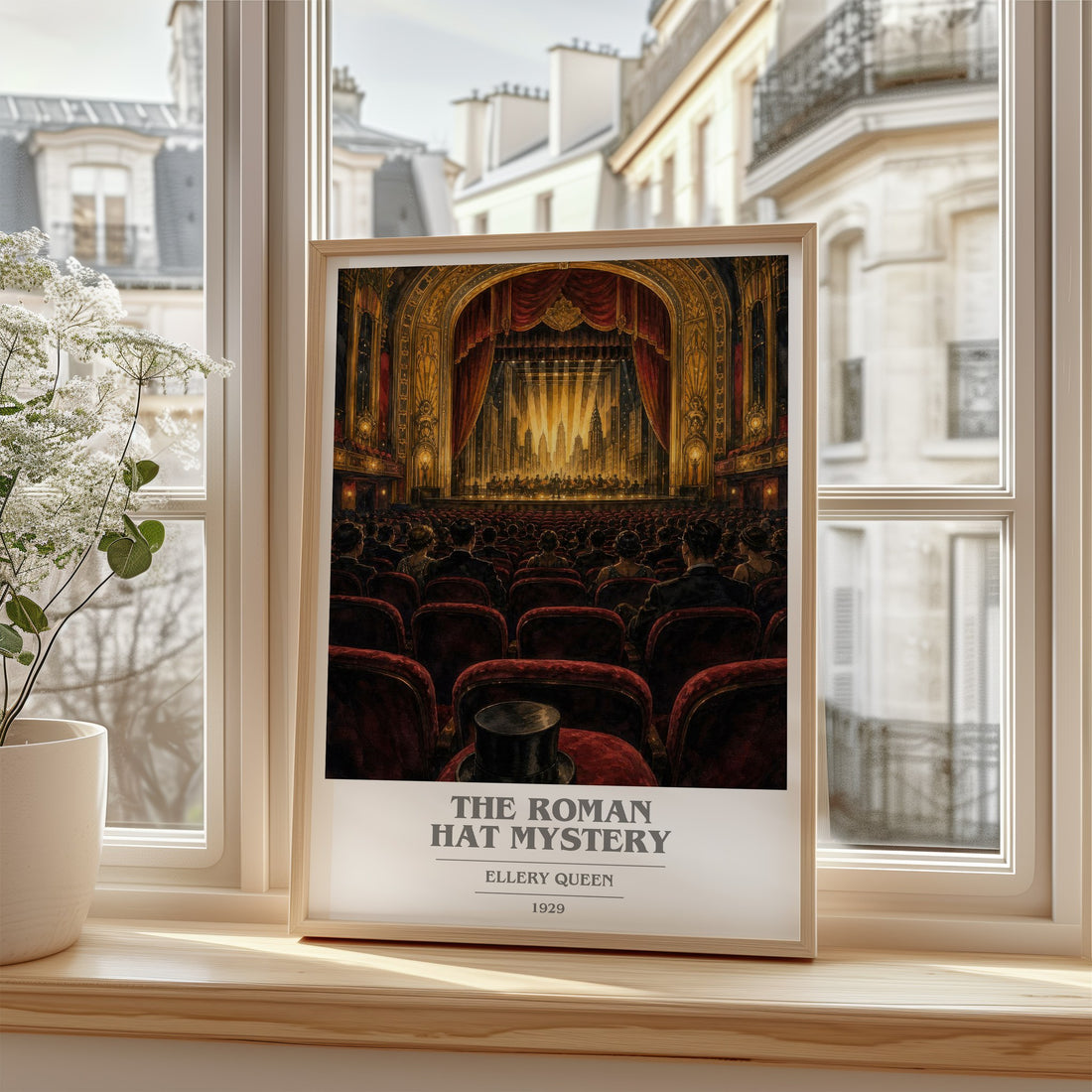 The Roman Hat Mystery book cover poster colour and style options – Ellery Queen book art