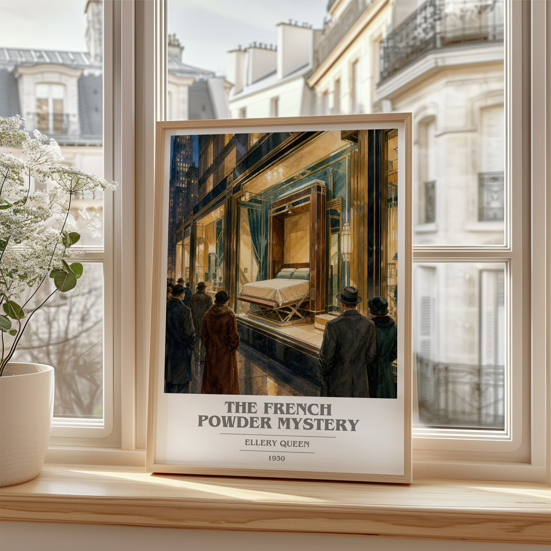 The French Powder Mystery book cover poster colour and style options – Ellery Queen book art