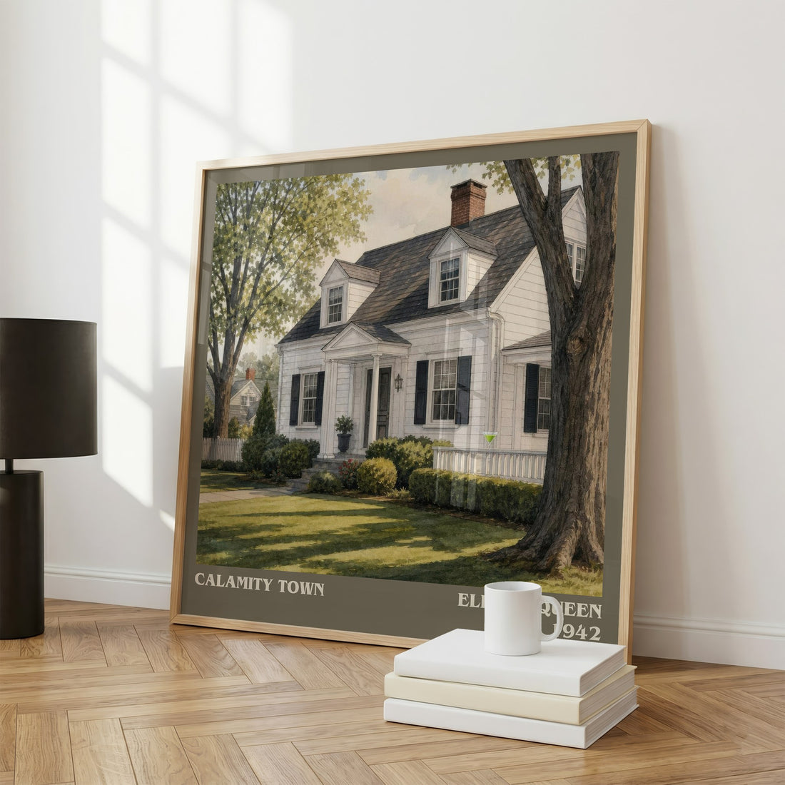 Calamity Town literary print framed by window – literary home decor