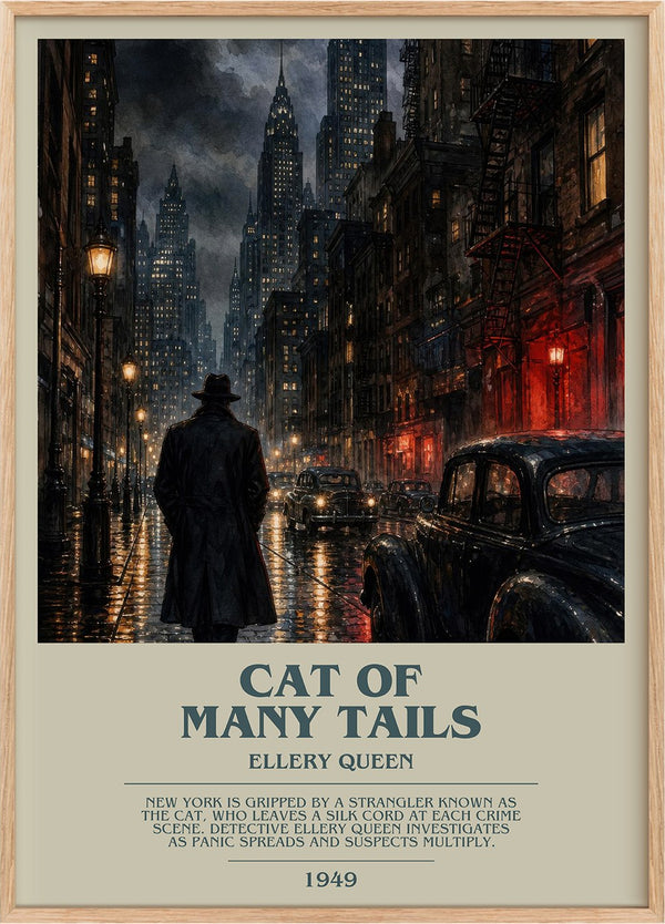 Cat of Many Tails Bookish Wall Art by Ellery Queen