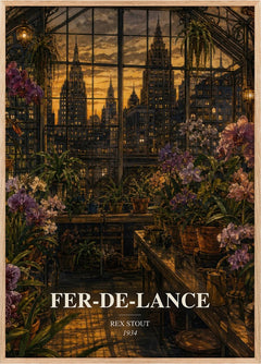 Fer-de-Lance Book Watercolour Illustration by Rex Stout