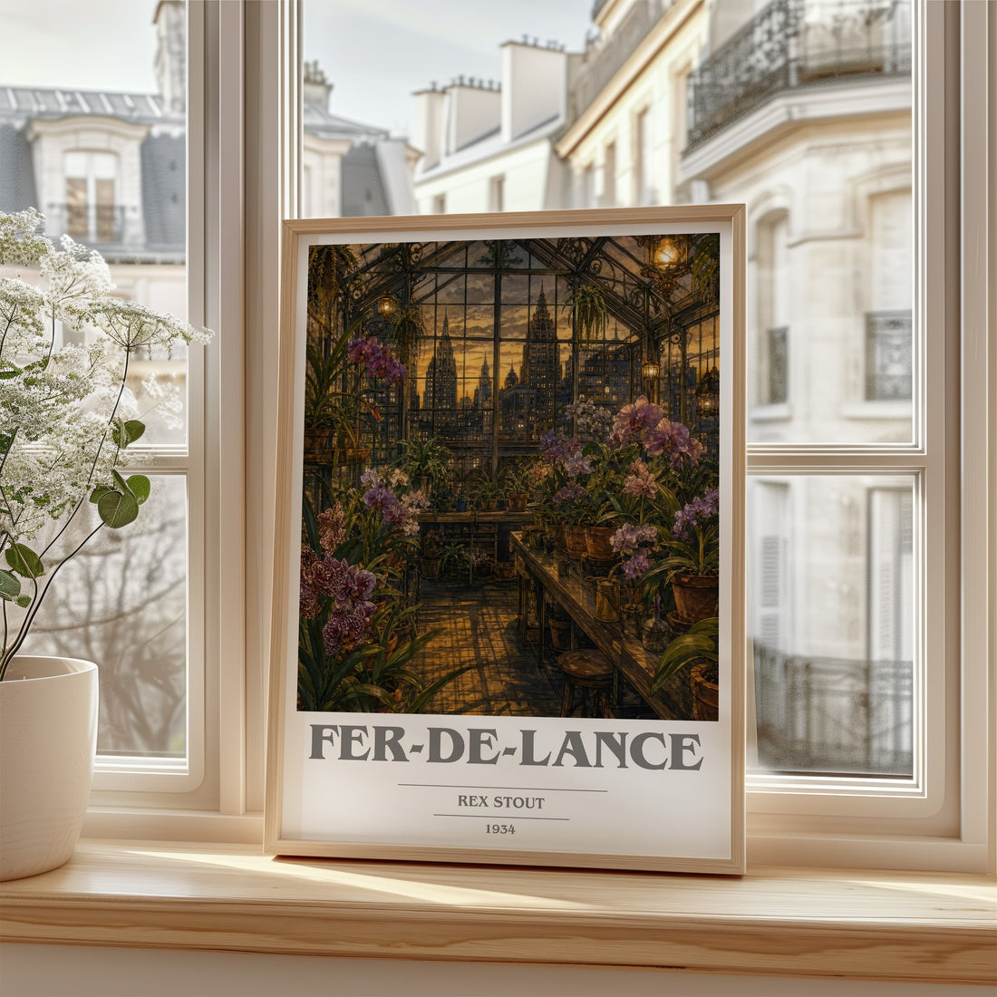 Fer-de-Lance book cover poster colour and style options – Rex Stout book art