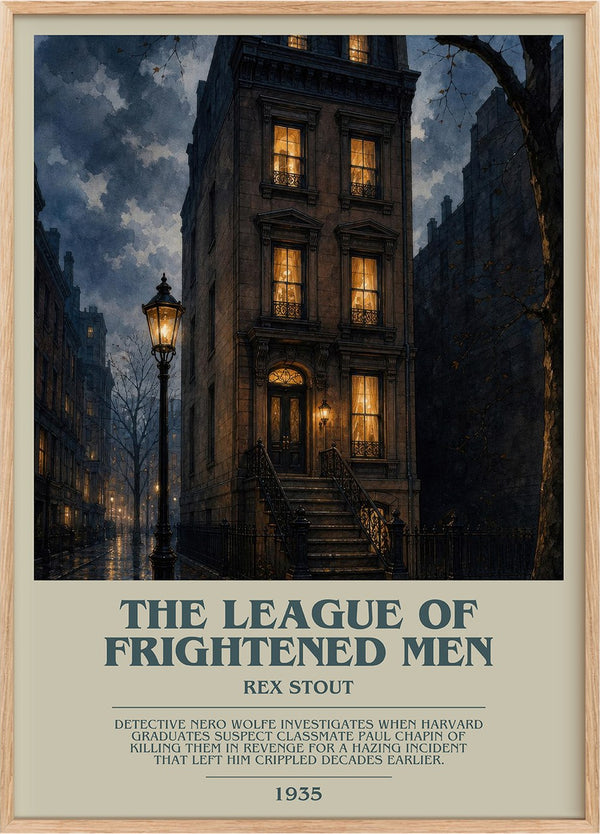 The League of Frightened Men Bookish Wall Art by Rex Stout