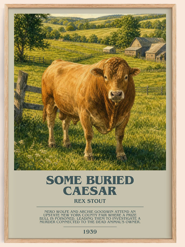 Some Buried Caesar bookish book poster by Rex Stout – framed literary art print