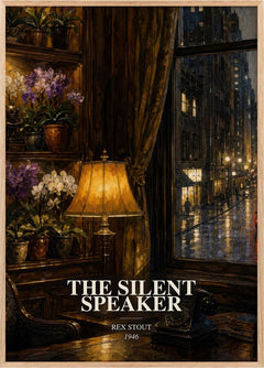 The Silent Speaker Book Watercolour Illustration by Rex Stout