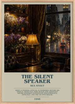 The Silent Speaker Bookish Wall Art by Rex Stout