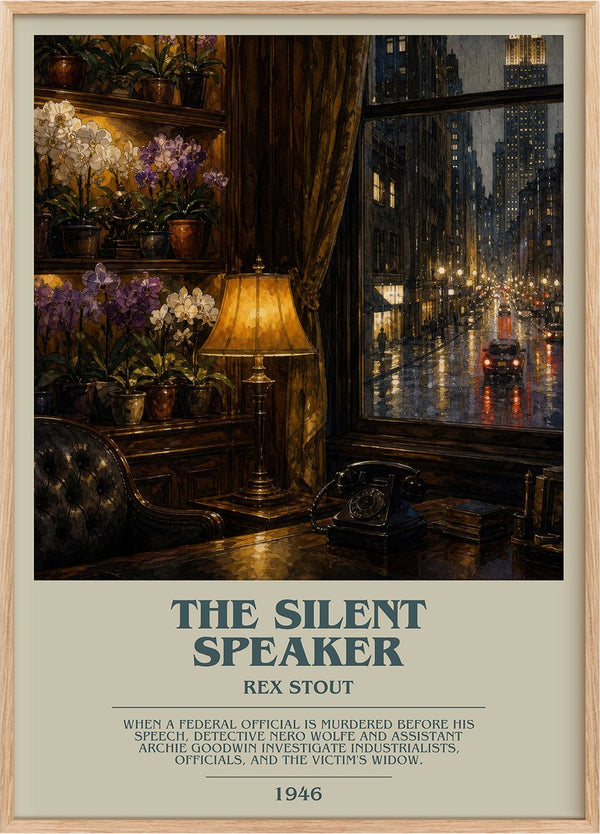 The Silent Speaker Bookish Wall Art by Rex Stout
