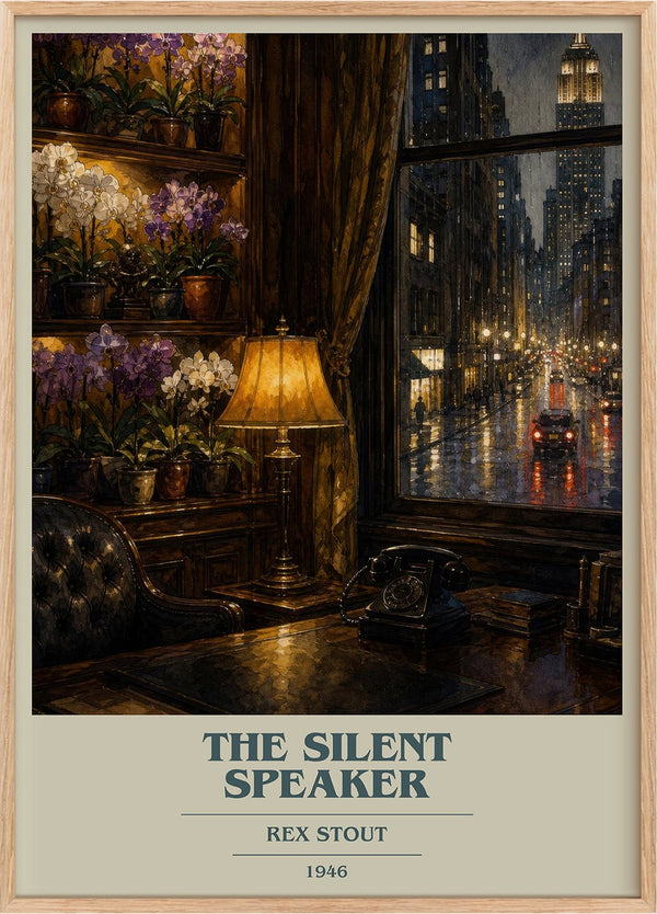 The Silent Speaker Book Cover Poster by Rex Stout