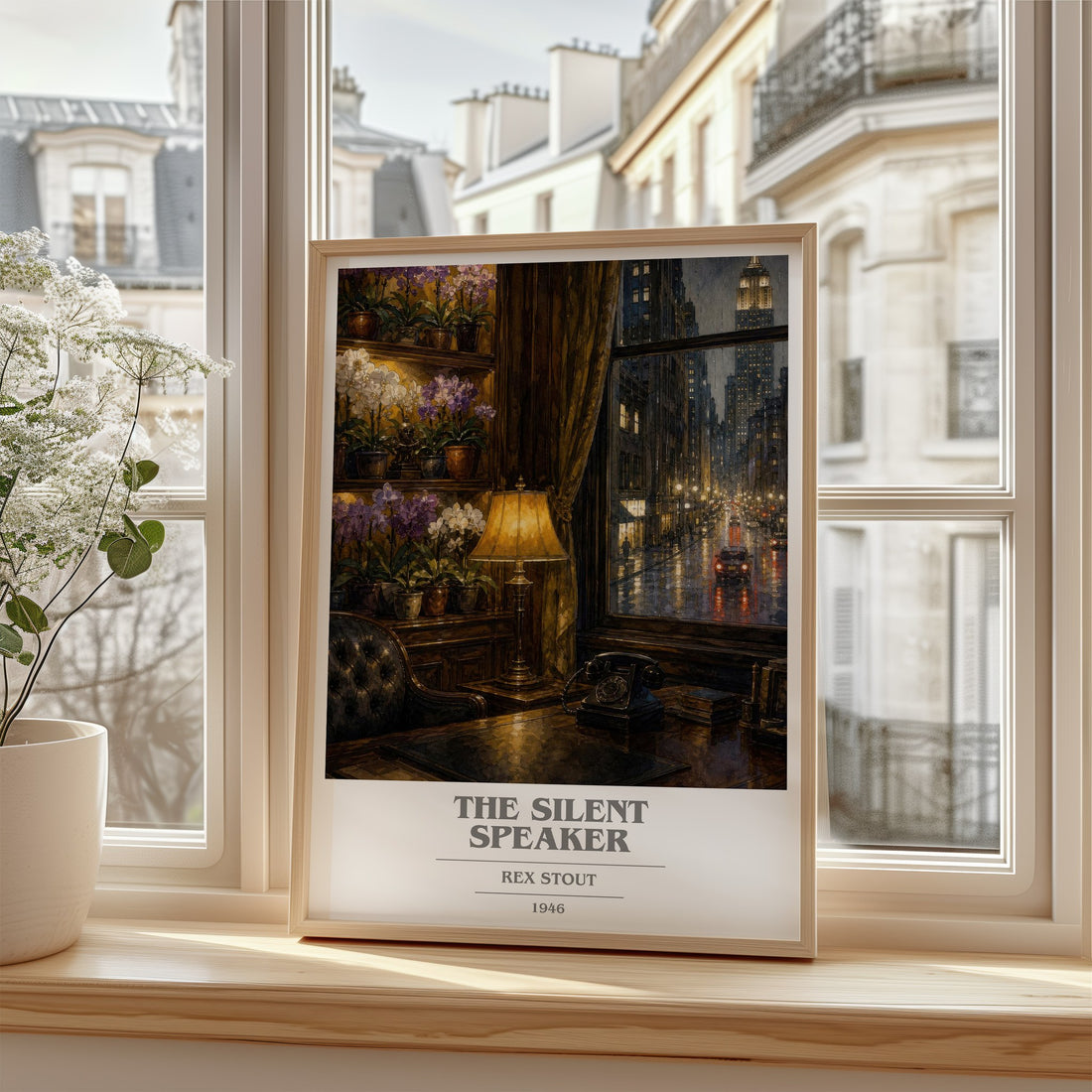 The Silent Speaker book cover poster colour and style options – Rex Stout book art