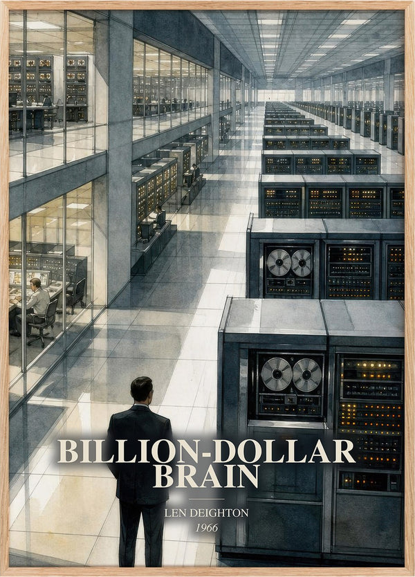 Billion-Dollar Brain Book Watercolour Illustration by Len Deighton