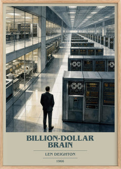 Billion-Dollar Brain Book Cover Poster by Len Deighton