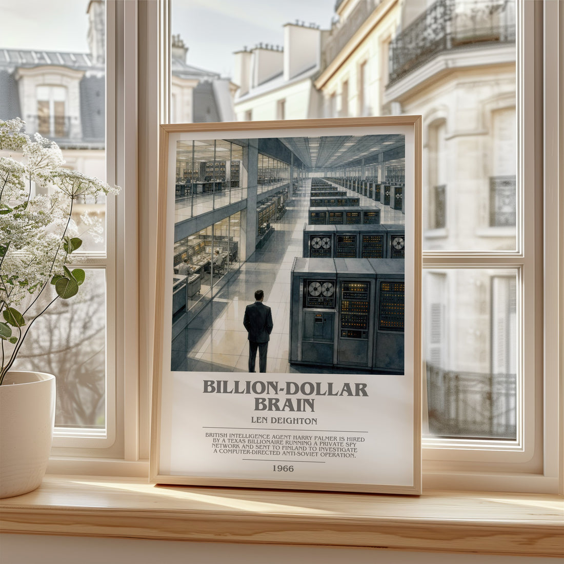 Billion-Dollar Brain bookish poster colour and style options – Len Deighton book art