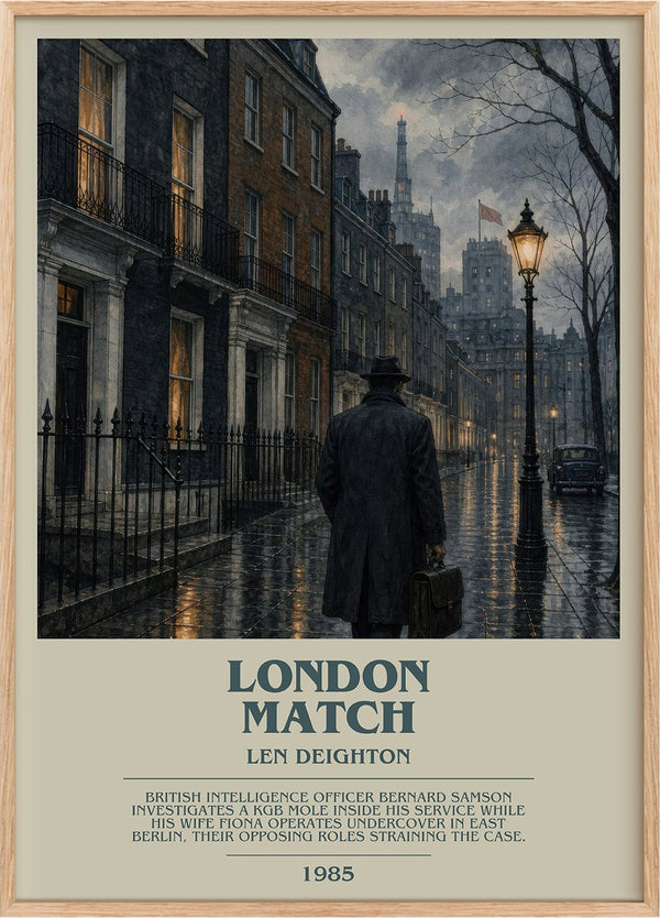 London Match Bookish Wall Art by Len Deighton