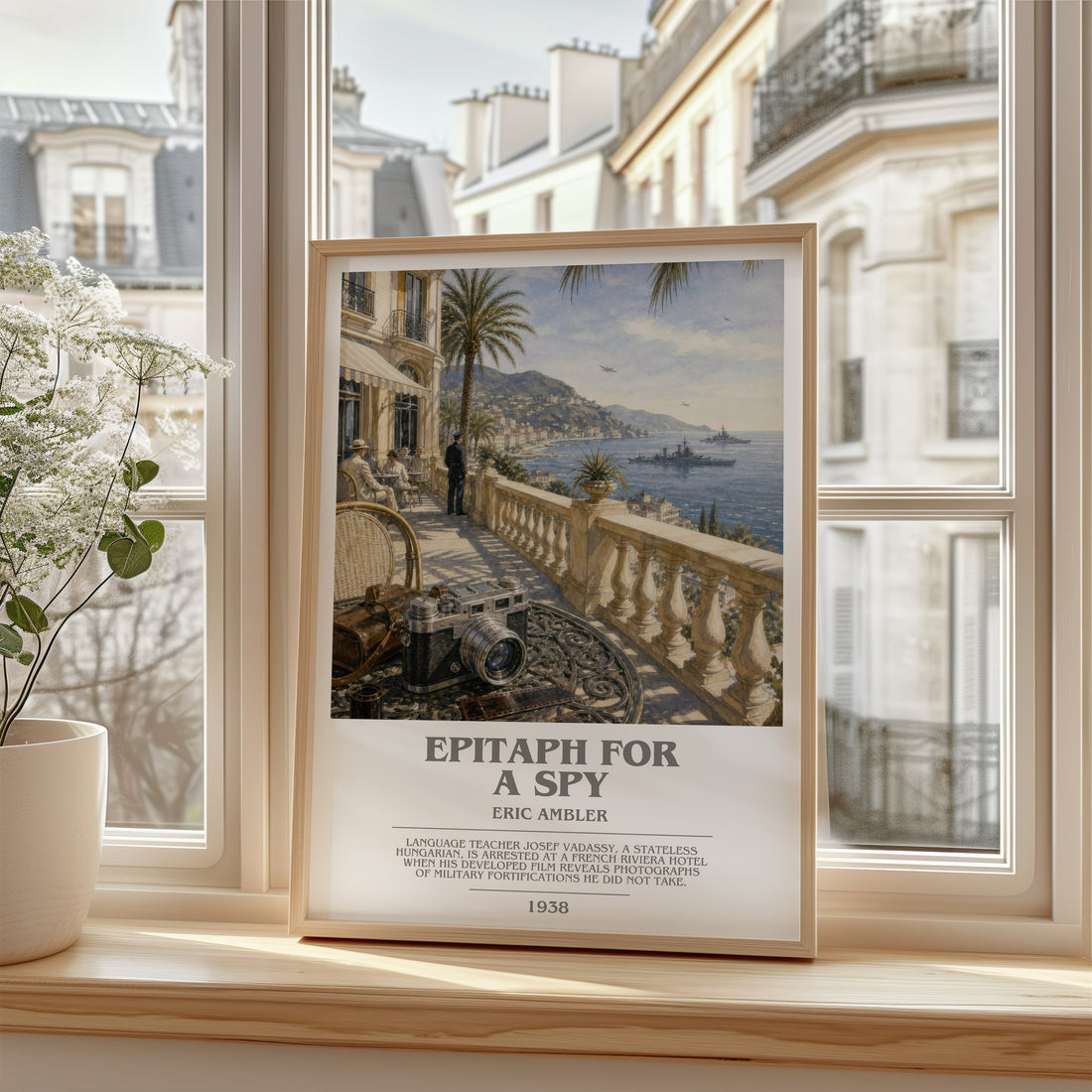 Epitaph for a Spy bookish poster colour and style options – Eric Ambler book art