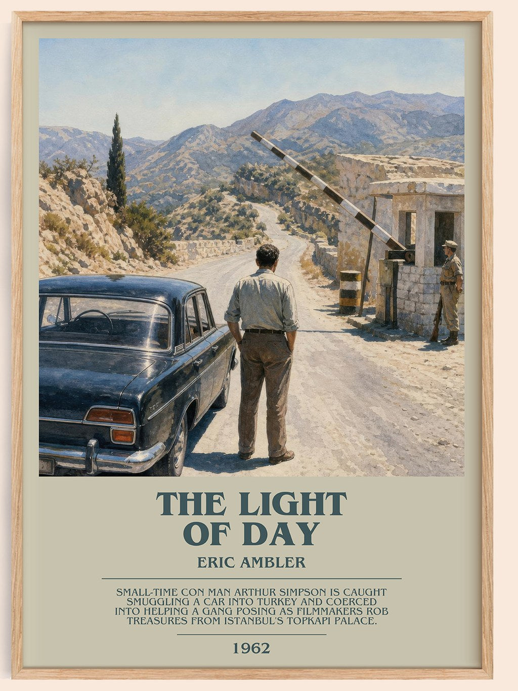 The Light of Day bookish book poster by Eric Ambler – framed literary art print