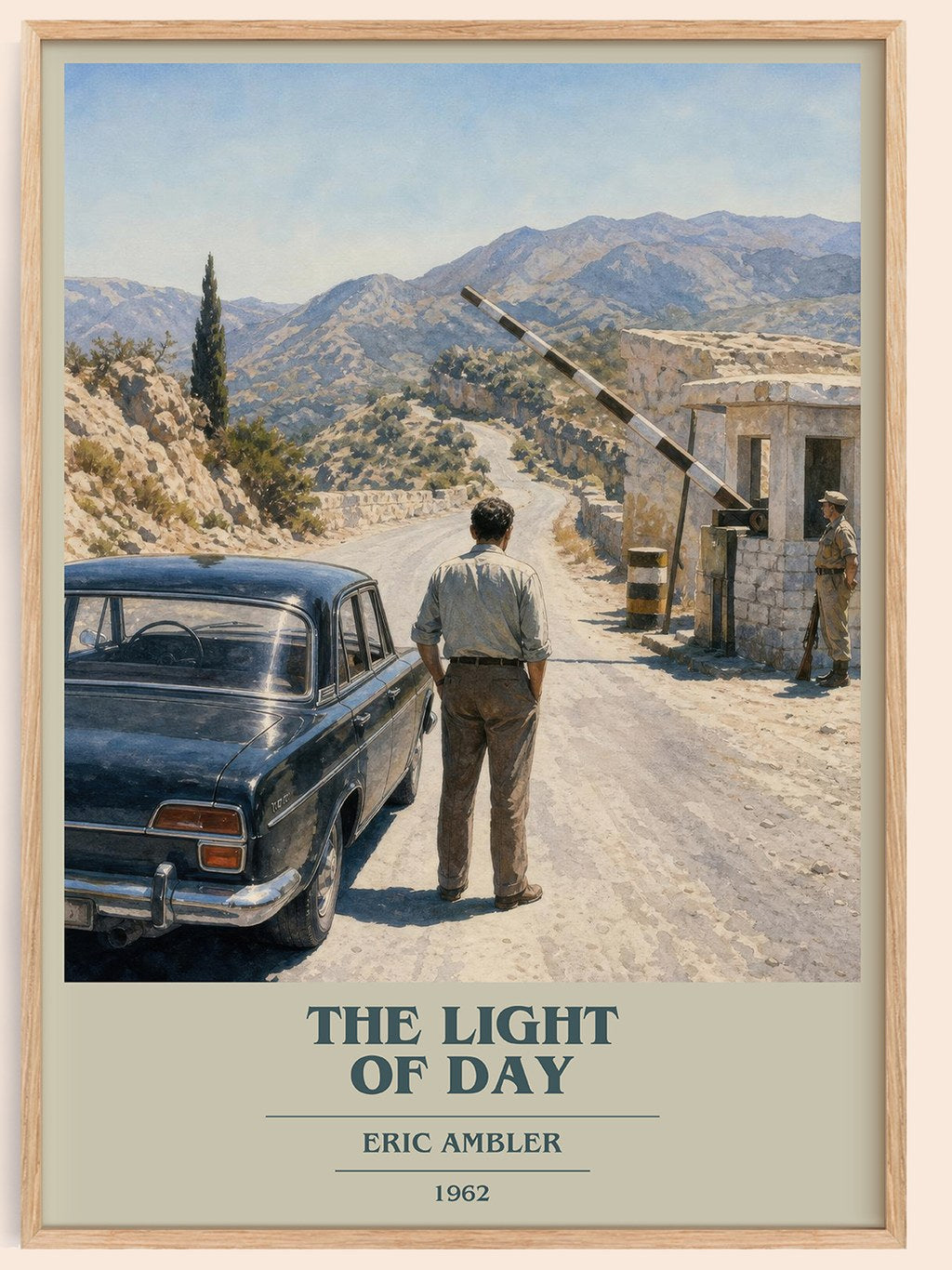 The Light of Day book cover book poster by Eric Ambler – framed literary art print