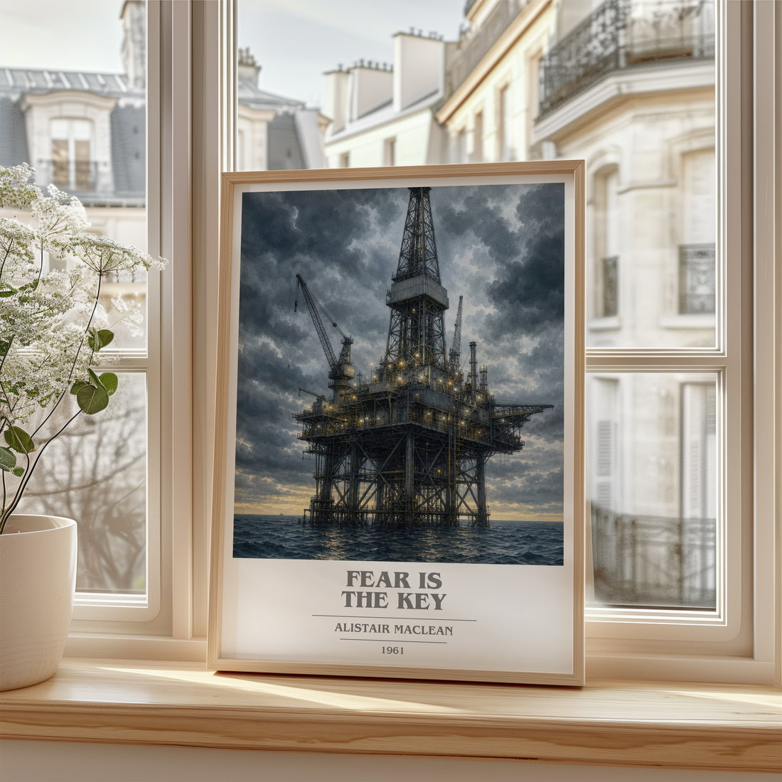 Fear Is the Key book cover poster colour and style options – Alistair MacLean book art (mockup)