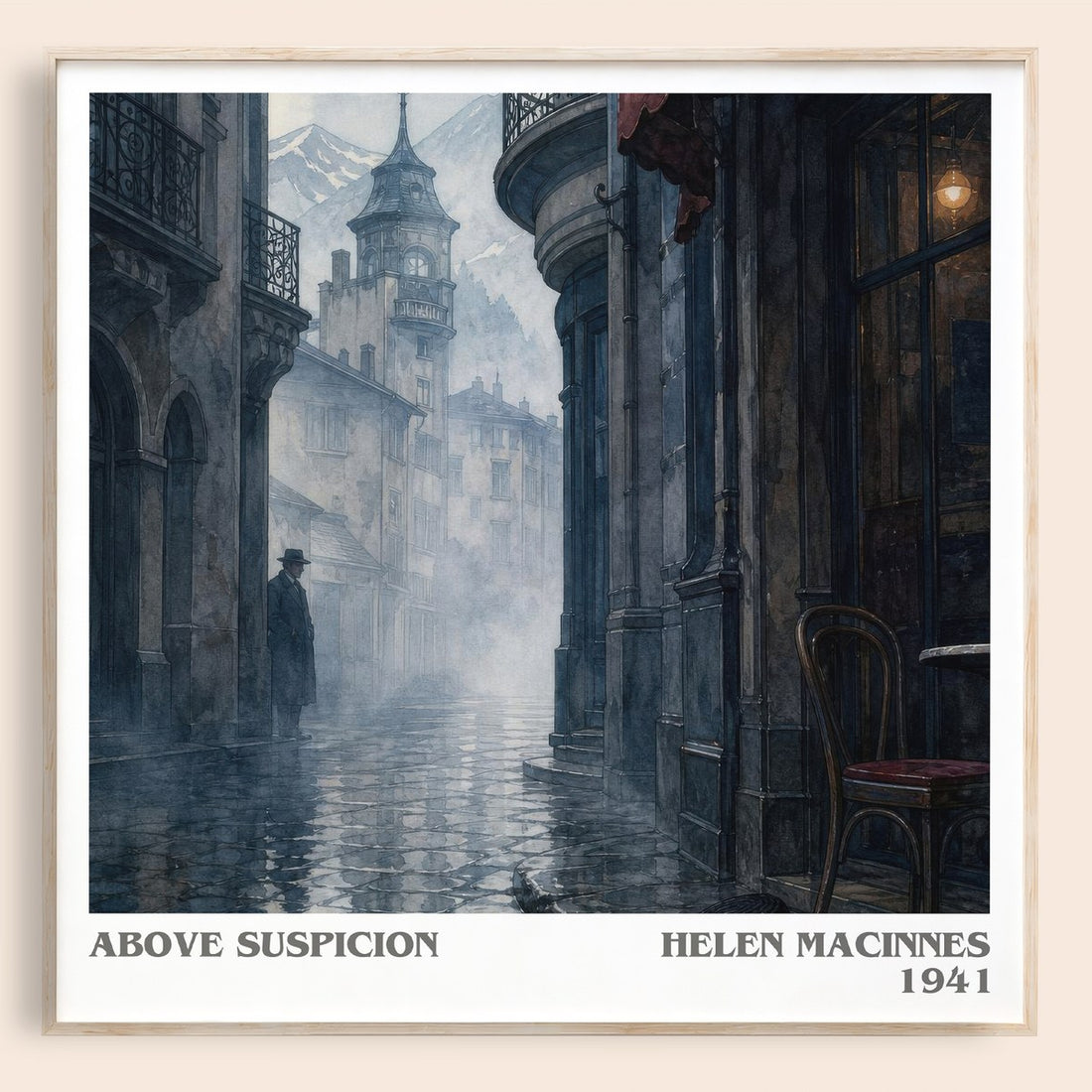 Above Suspicion literary book poster by Helen MacInnes – framed literary art print