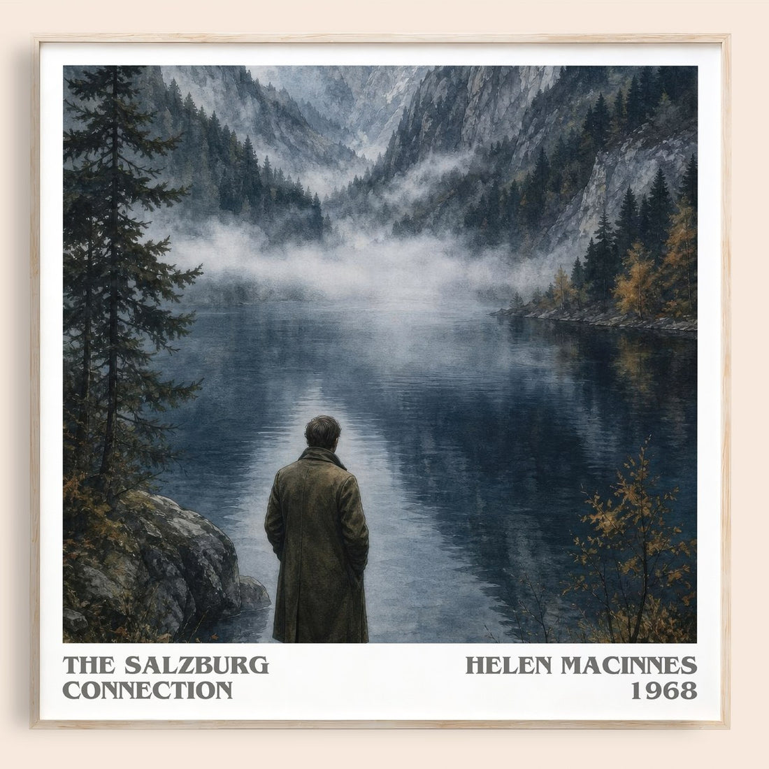 The Salzburg Connection literary book poster by Helen MacInnes – framed literary art print