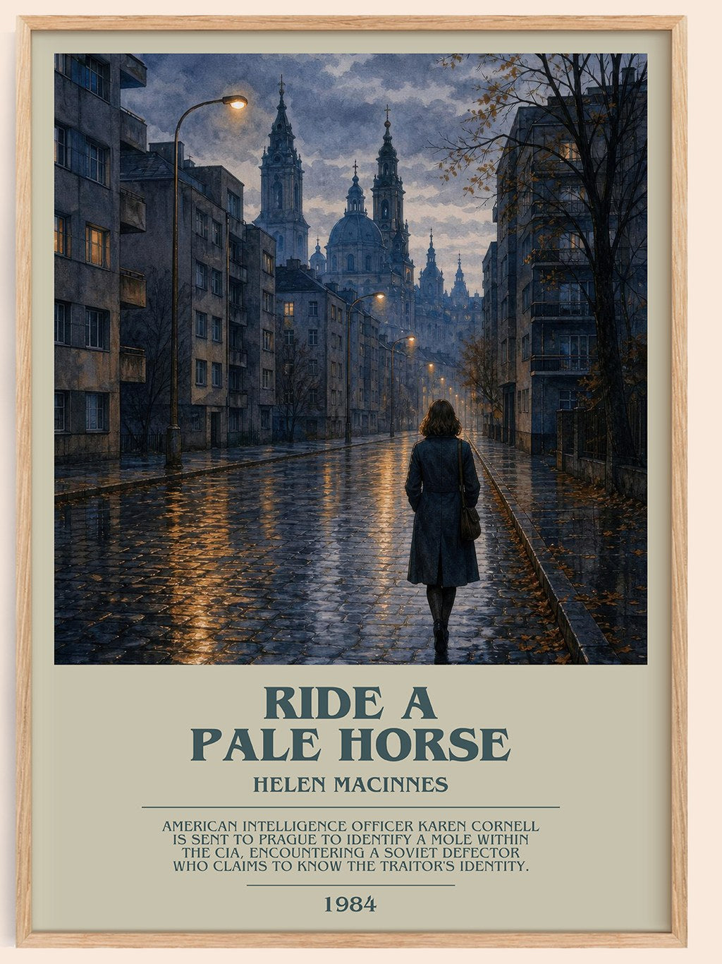 Ride a Pale Horse bookish book poster by Helen MacInnes – framed literary art print