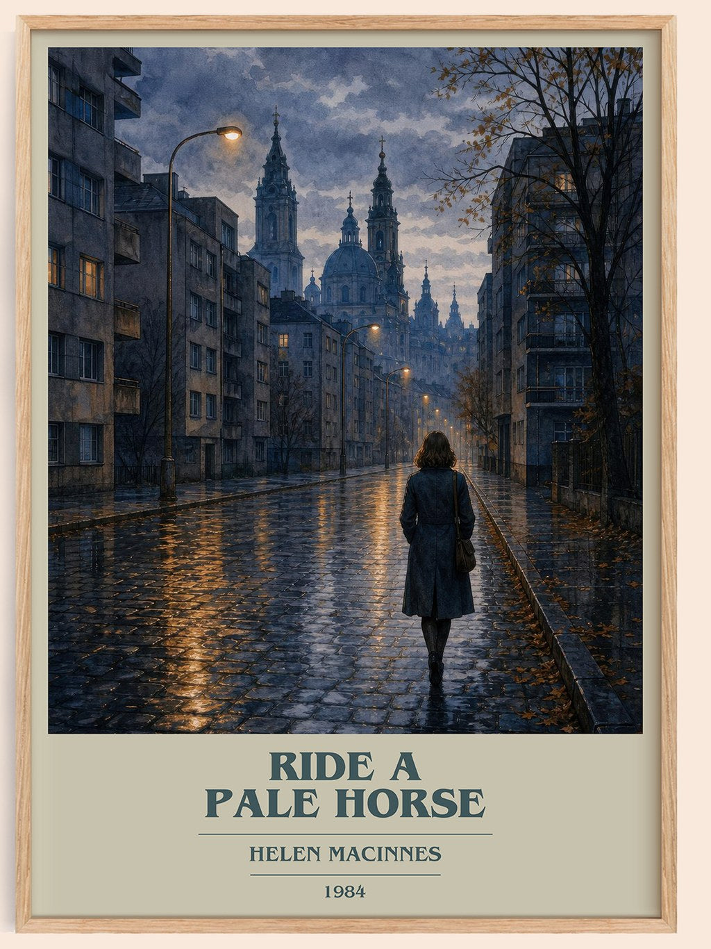 Ride a Pale Horse book cover book poster by Helen MacInnes – framed literary art print