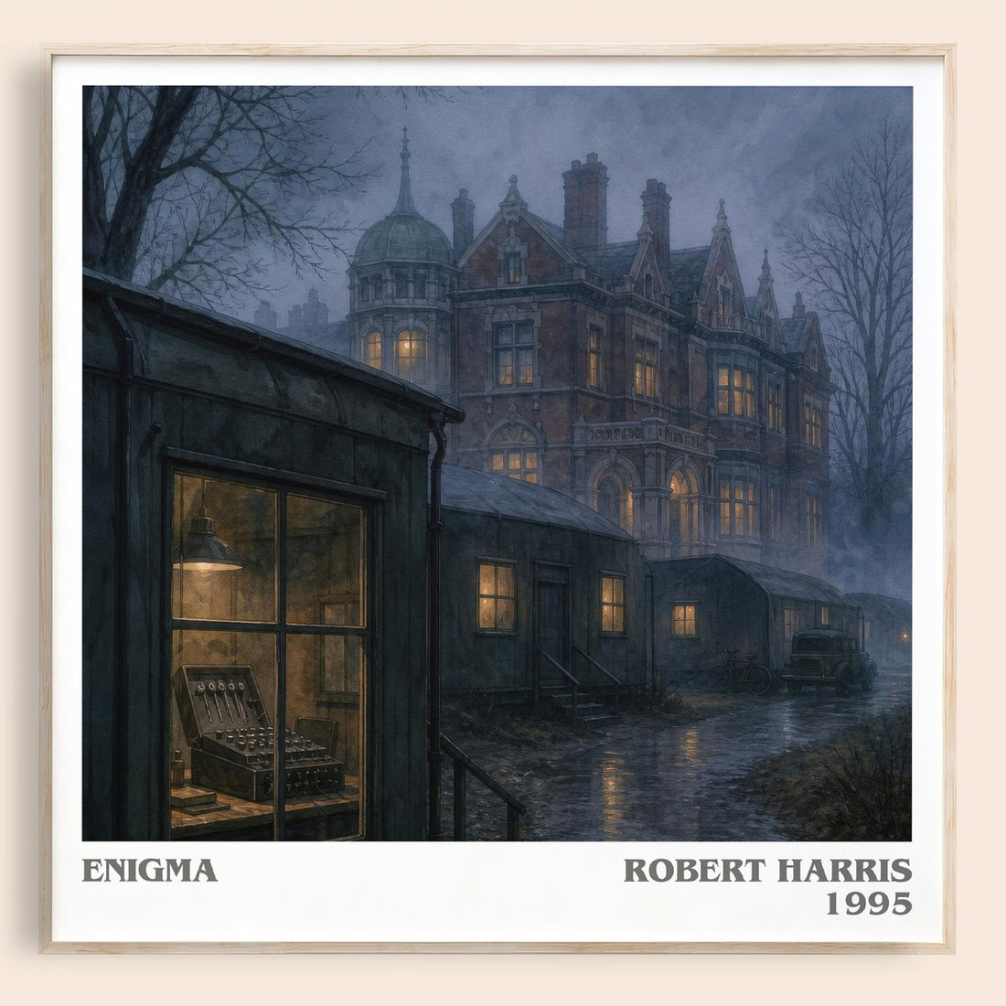 Enigma literary book poster by Robert Harris – framed literary art print
