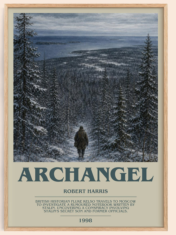 Archangel bookish book poster by Robert Harris – framed literary art print