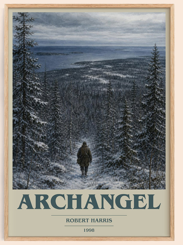 Archangel book cover book poster by Robert Harris – framed literary art print