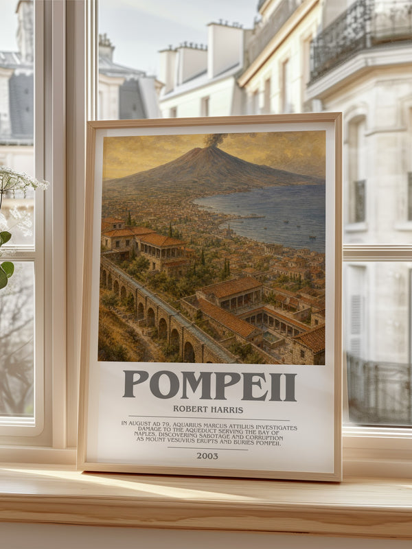 Pompeii bookish poster colour and style options – Robert Harris book art