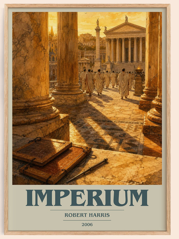 Imperium book cover book poster by Robert Harris – framed literary art print