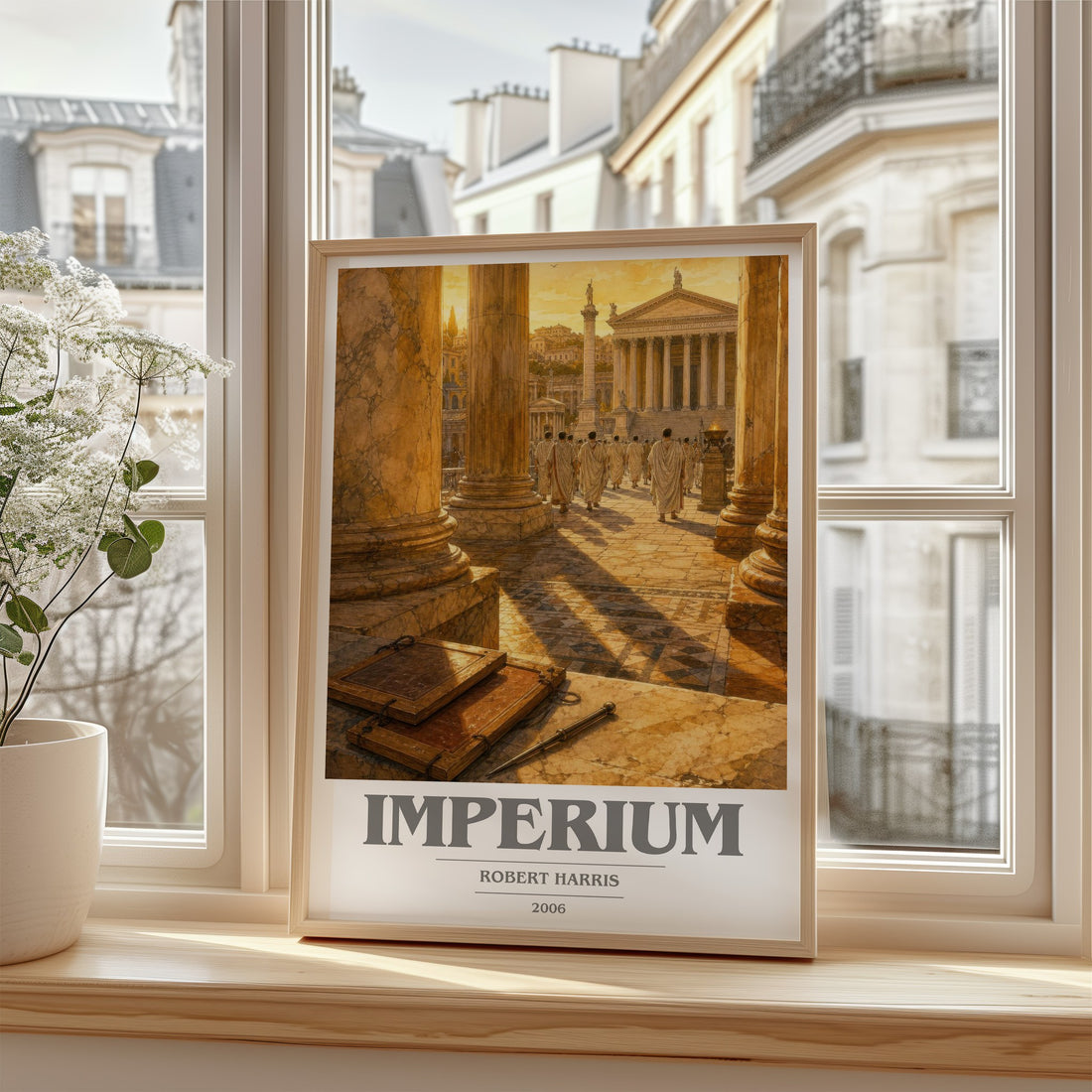 Imperium book cover poster colour and style options – Robert Harris book art (mockup)