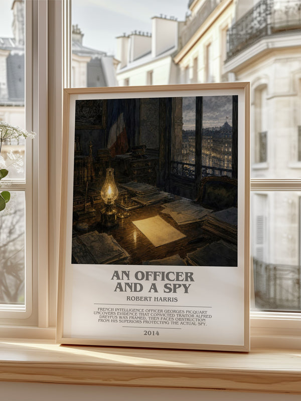 An Officer and a Spy bookish poster colour and style options – Robert Harris book art