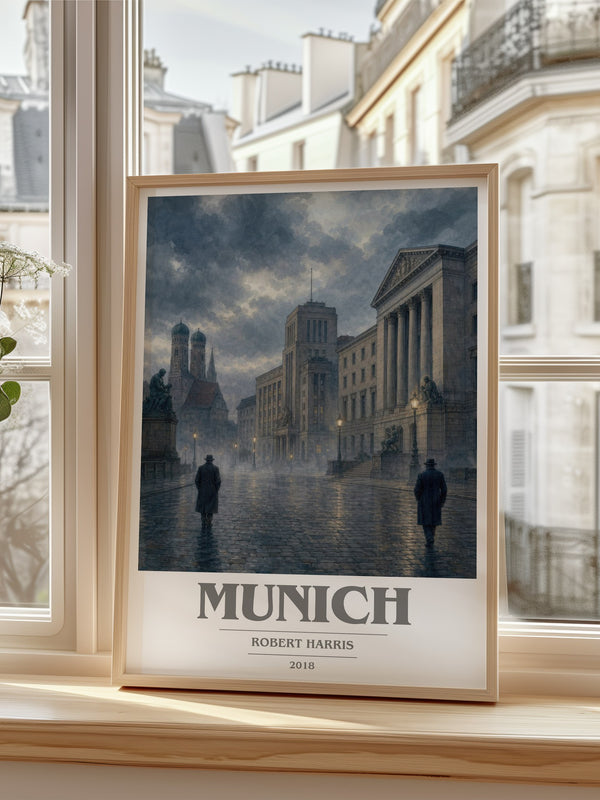 Munich book cover poster colour and style options – Robert Harris book art