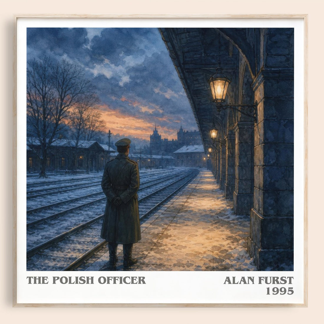 The Polish Officer literary book poster by Alan Furst – framed literary art print