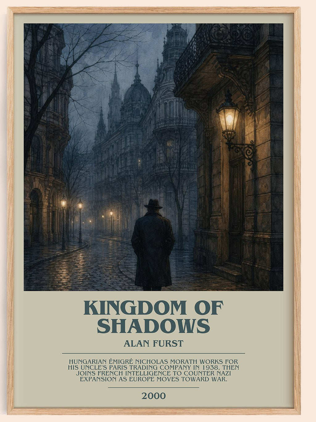 Kingdom of Shadows bookish book poster by Alan Furst – framed literary art print