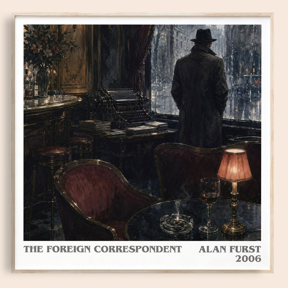 The Foreign Correspondent literary book poster by Alan Furst – framed literary art print