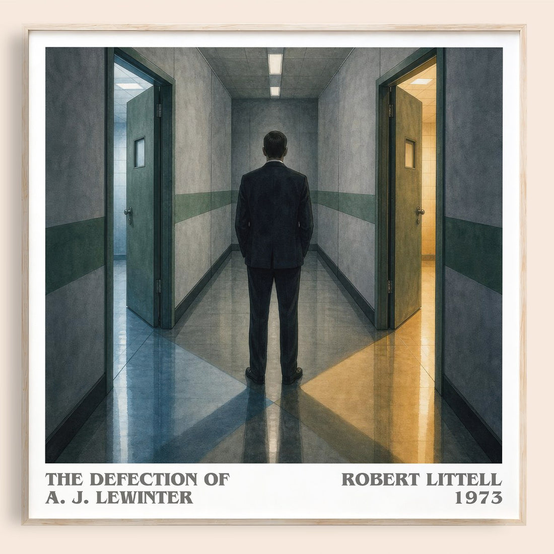 The Defection of A. J. Lewinter literary book poster by Robert Littell – framed literary art print