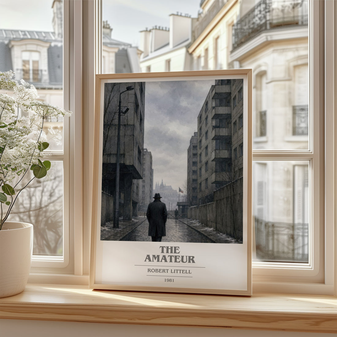 The Amateur book cover poster colour and style options – Robert Littell book art