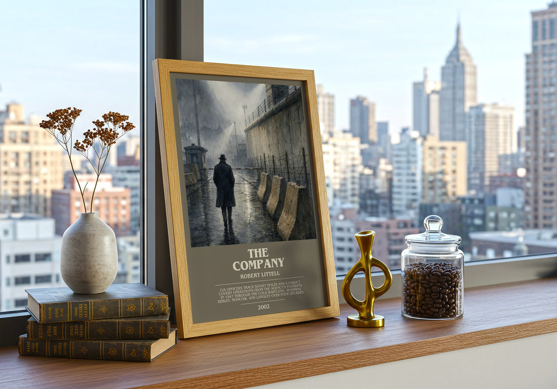 The Company bookish print framed by window – literary home decor