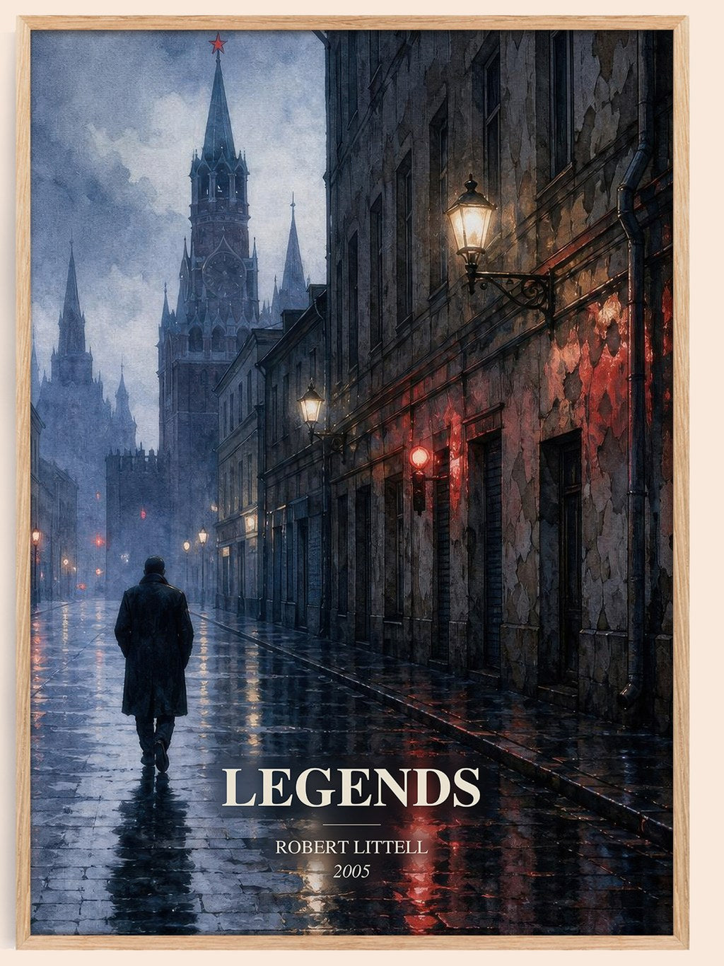 Legends watercolour book poster by Robert Littell – framed literary art print