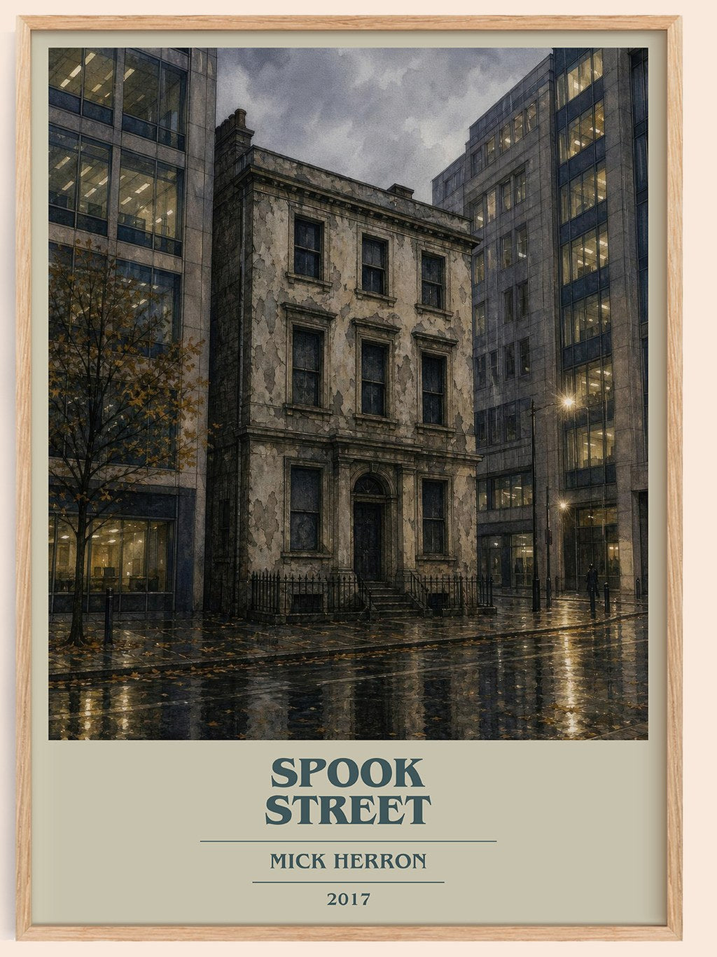 Spook Street book cover book poster by Mick Herron – framed literary art print