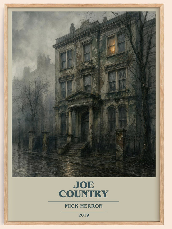 Joe Country book cover book poster by Mick Herron – framed literary art print