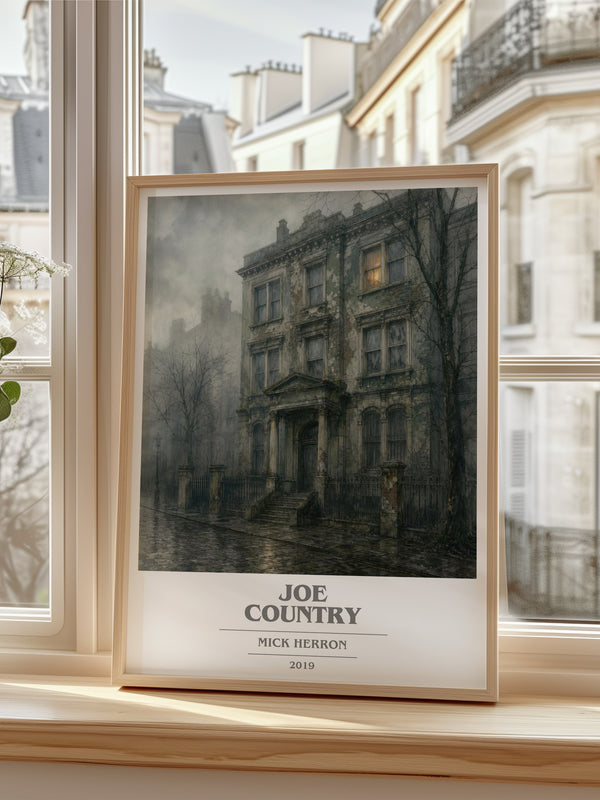 Joe Country book cover poster colour and style options – Mick Herron book art