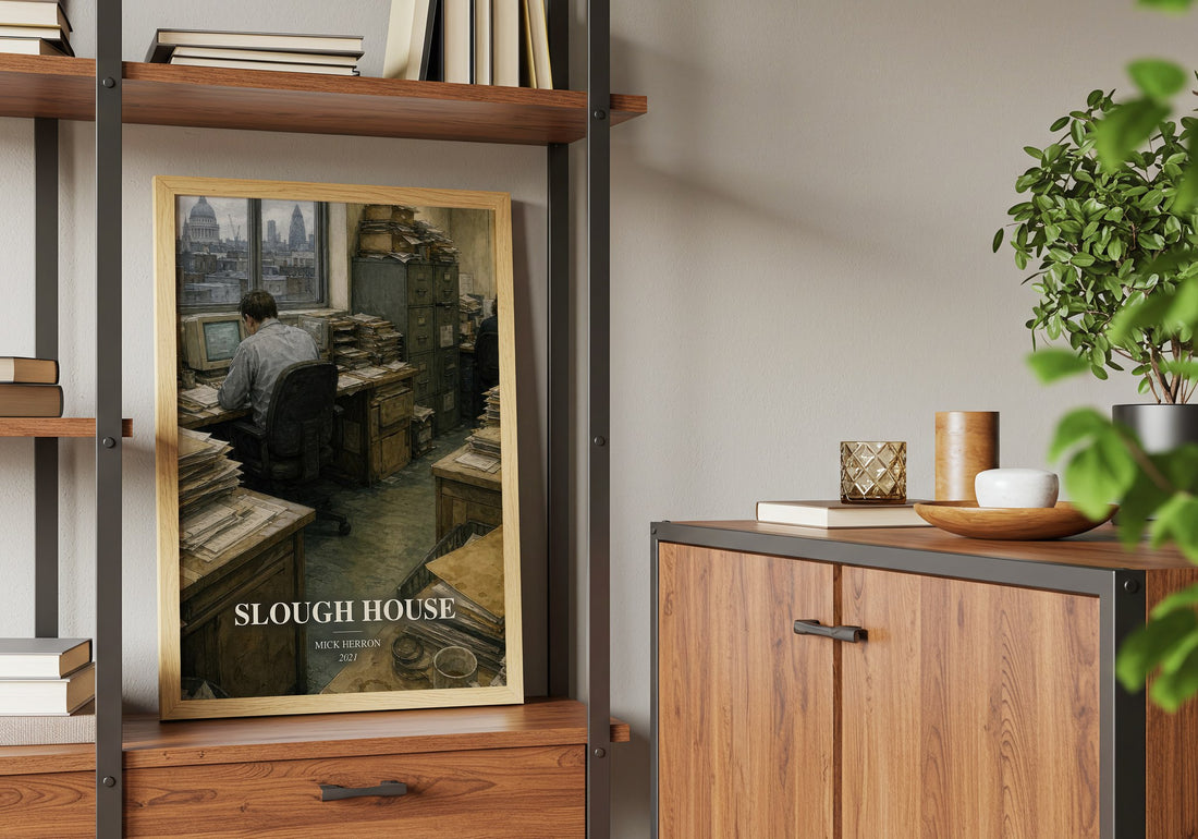Slough House book watercolour illustration paper finish options – matte satin gloss