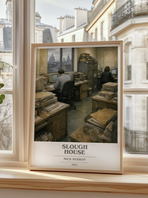 Slough House book cover poster colour and style options – Mick Herron book art
